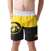 Iowa Hawkeyes NCAA Mens 3 Stripe Big Logo Swimming Trunks