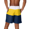 Michigan Wolverines NCAA Mens 3 Stripe Big Logo Swimming Trunks