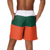 Miami Hurricanes NCAA Mens 3 Stripe Big Logo Swimming Trunks