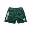 Michigan State Spartans NCAA Mens Solid Wordmark 5.5" Swimming Trunks