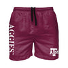Texas A&M Aggies NCAA Mens Solid Wordmark 5.5" Swimming Trunks