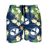 BYU Cougars NCAA Mens Floral Slim Fit 5.5" Swimming Suit Trunks