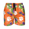 Clemson Tigers NCAA Mens Floral Slim Fit 5.5" Swimming Suit Trunks