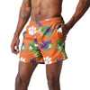 Clemson Tigers NCAA Mens Floral Slim Fit 5.5" Swimming Suit Trunks