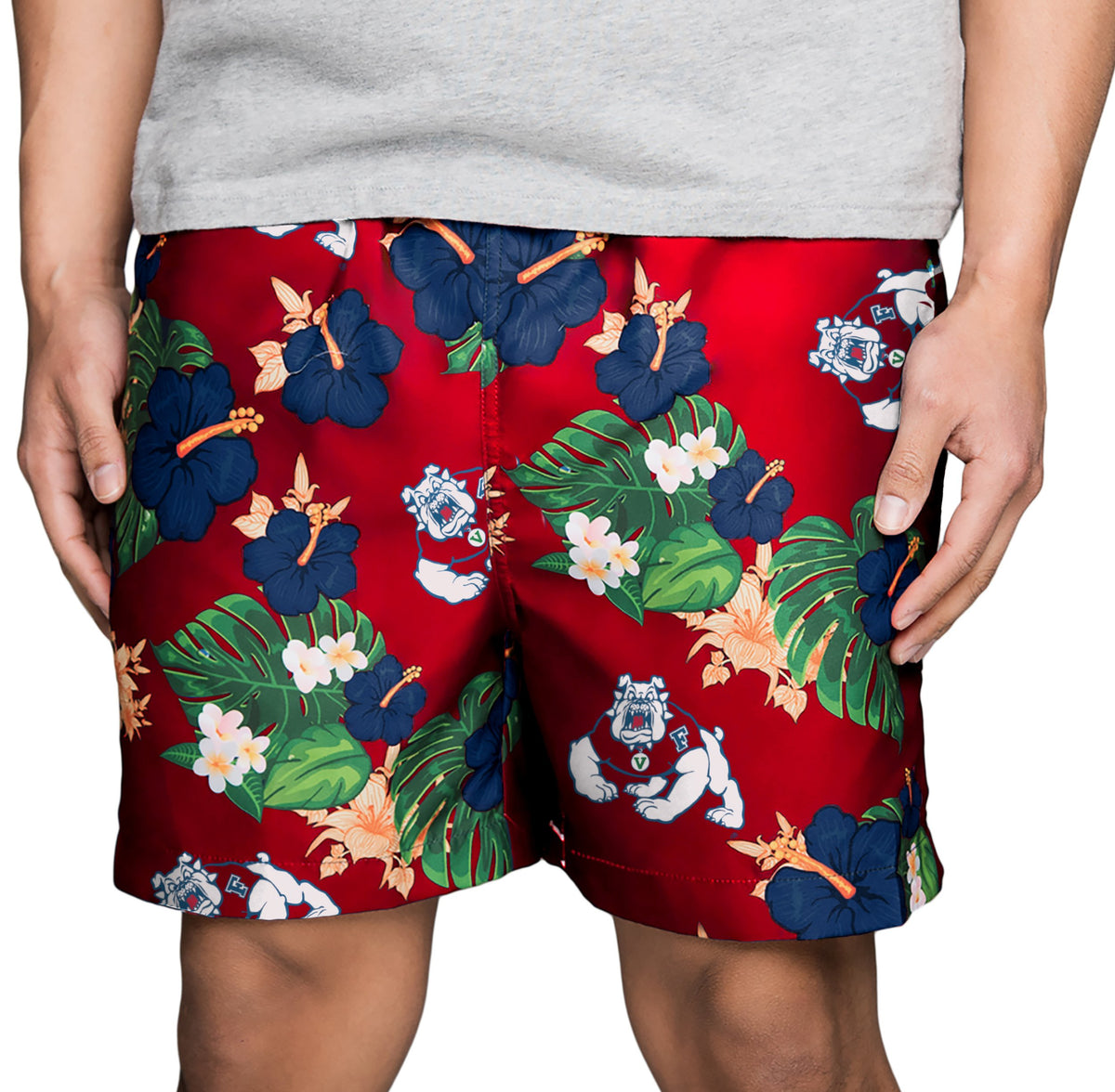 Fresno State Bulldogs NCAA Mens Floral Slim Fit 5.5
