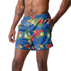 Kansas Jayhawks NCAA Mens Floral Slim Fit 5.5" Swimming Suit Trunks