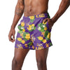 LSU Tigers NCAA Mens Floral Slim Fit 5.5" Swimming Suit Trunks