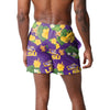LSU Tigers NCAA Mens Floral Slim Fit 5.5" Swimming Suit Trunks