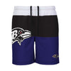 Baltimore Ravens NFL Mens 3 Stripe Big Logo Swimming Trunks