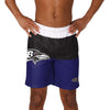 Baltimore Ravens NFL Mens 3 Stripe Big Logo Swimming Trunks
