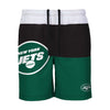 New York Jets NFL Mens 3 Stripe Big Logo Swimming Trunks