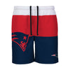 New England Patriots NFL Mens 3 Stripe Big Logo Swimming Trunks
