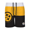 Pittsburgh Steelers NFL Mens 3 Stripe Big Logo Swimming Trunks