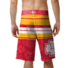 Kansas City Chiefs NFL Mens Hibiscus Boardwalk Stripe Boardshorts