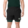Green Bay Packers NFL Mens Black Team Color Lining Shorts