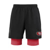 San Francisco 49ers NFL Mens Black Team Color Lining Shorts