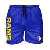 Los Angeles Rams NFL Mens Solid Wordmark 5.5" Swimming Trunks