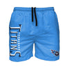 Tennessee Titans NFL Mens Solid Wordmark 5.5" Swimming Trunks