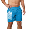 Carolina Panthers NFL Mens Solid Wordmark Traditional Swimming Trunks