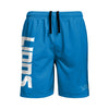 Detroit Lions NFL Mens Solid Wordmark Traditional Swimming Trunks