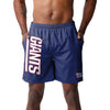 New York Giants NFL Mens Solid Wordmark Traditional Swimming Trunks