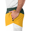 Green Bay Packers NFL Mens Colorblock Double Down Liner Training Shorts