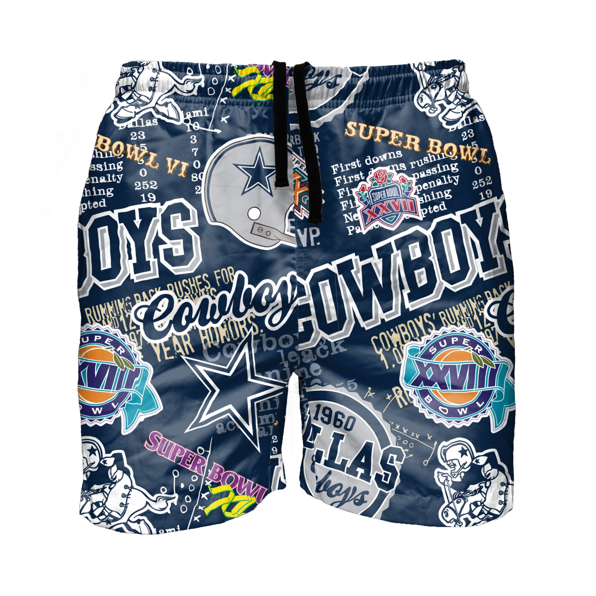 Dallas Cowboys NFL Mens Logo Rush Swimming Trunks