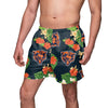 Chicago Bears NFL Mens Floral Slim Fit 5.5" Swimming Suit Trunks