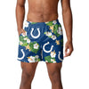 Indianapolis Colts NFL Mens Floral Slim Fit 5.5" Swimming Suit Trunks