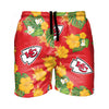 Kansas City Chiefs NFL Mens Floral Slim Fit 5.5" Swimming Suit Trunks
