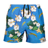 Los Angeles Chargers NFL Mens Floral Slim Fit 5.5" Swimming Suit Trunks
