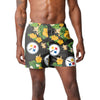 Pittsburgh Steelers NFL Mens Floral Slim Fit 5.5" Swimming Suit Trunks