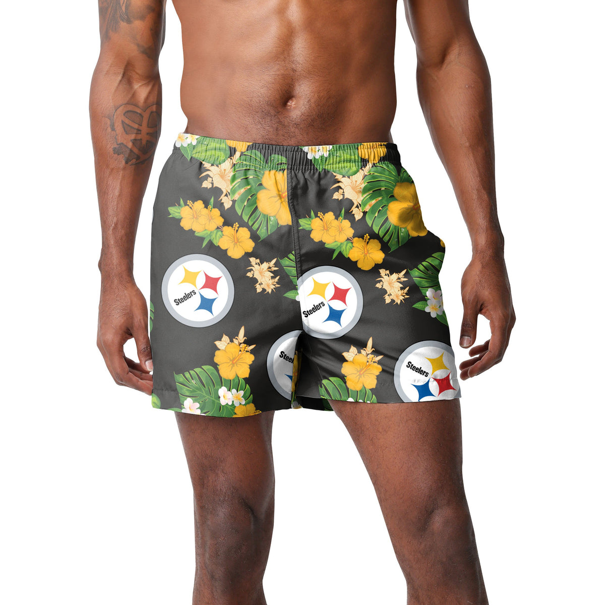 Pittsburgh Steelers NFL Mens Floral Slim Fit 5.5