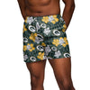 Green Bay Packers NFL Mens Hibiscus Slim Fit 5.5" Swimming Trunks