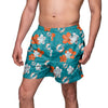 Miami Dolphins NFL Mens Hibiscus Slim Fit 5.5" Swimming Trunks