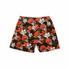 Cleveland Browns NFL Mens Hibiscus Slim Fit 5.5" Swimming Trunks