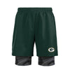 Green Bay Packers NFL Mens Team Color Camo Liner Shorts