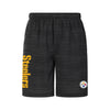 Pittsburgh Steelers NFL Mens Heathered Black Woven Liner Shorts