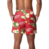 Detroit Red Wings NHL Mens Floral Slim Fit 5.5" Swimming Suit Trunks