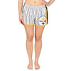 KLEW Pittsburgh Steelers 2016 NFL Womens Pinstripe Polyester Shorts