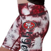 San Francisco 49ers NFL Womens Team Color Tie-Dye Bike Shorts