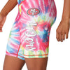 San Francisco 49ers NFL Womens Tie-Dye Bike Shorts