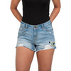 Green Bay Packers NFL Womens Team Logo Denim Shorts