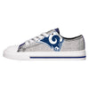 Los Angeles Rams NFL Womens Glitter Low Top Canvas Shoes
