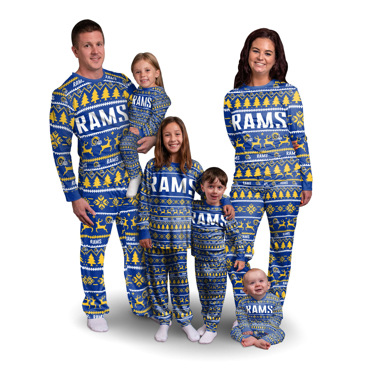 Ramc Pyjamas Los Angeles Rams NFL Family Holiday Pajamas