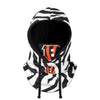Cincinnati Bengals NFL White Stripe Drawstring Hooded Gaiter