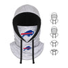 Buffalo Bills NFL Heather Gray Drawstring Hooded Gaiter Scarf