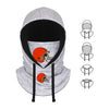 Cleveland Browns NFL Heather Gray Drawstring Hooded Gaiter Scarf