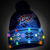 Oklahoma City Thunder NBA Big Logo Light Up Beanie And Scarf Set
