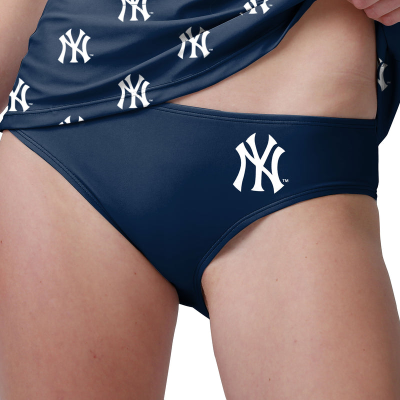 New York Yankees MLB Womens Mini Logo Bikini Bottom